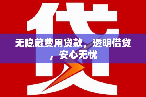 泾川无隐藏费用贷款，透明借贷，安心无忧