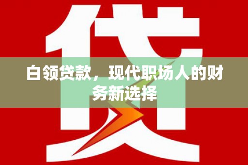 泾川白领贷款，现代职场人的财务新选择