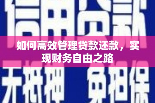 泾川如何高效管理贷款还款，实现财务自由之路