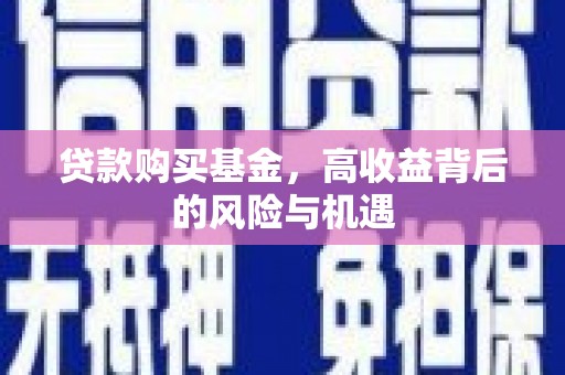 泾川贷款购买基金，高收益背后的风险与机遇