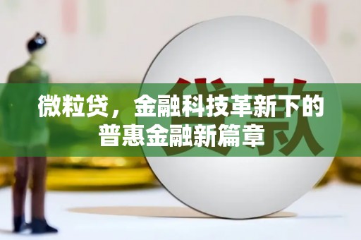 泾川微粒贷，金融科技革新下的普惠金融新篇章