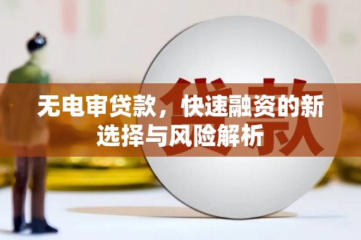 泾川无电审贷款，快速融资的新选择与风险解析