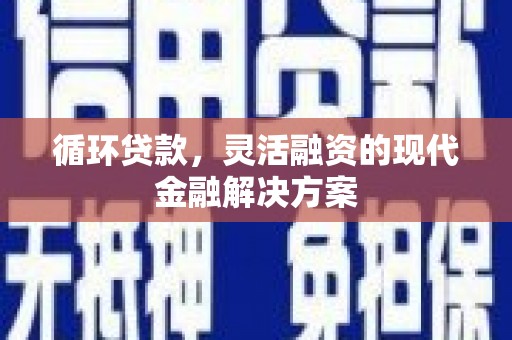 泾川循环贷款，灵活融资的现代金融解决方案