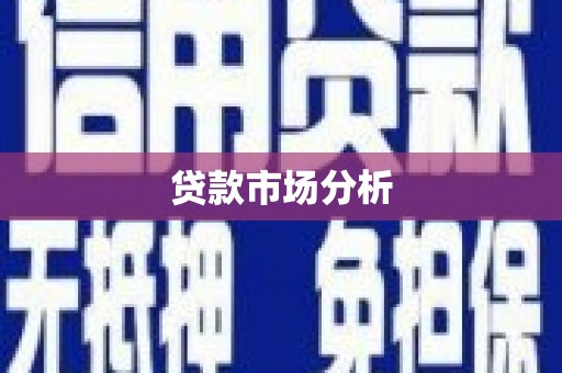 泾川贷款市场分析