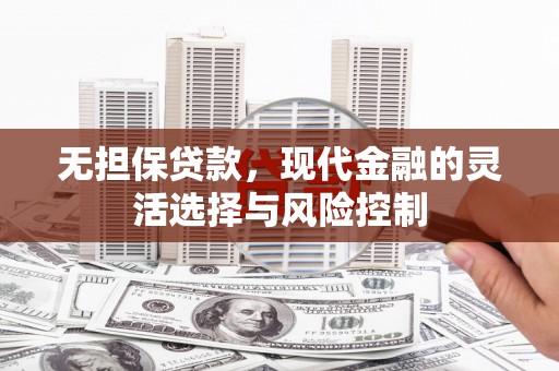 泾川无担保贷款，现代金融的灵活选择与风险控制