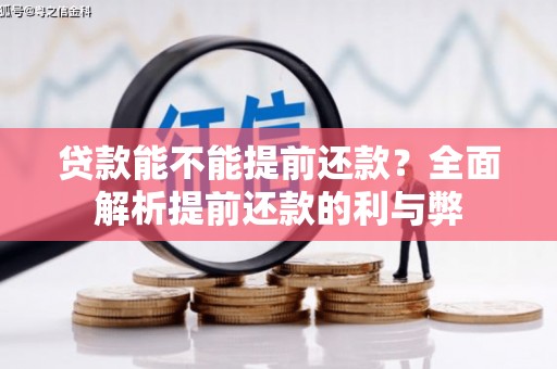 泾川贷款能不能提前还款？全面解析提前还款的利与弊