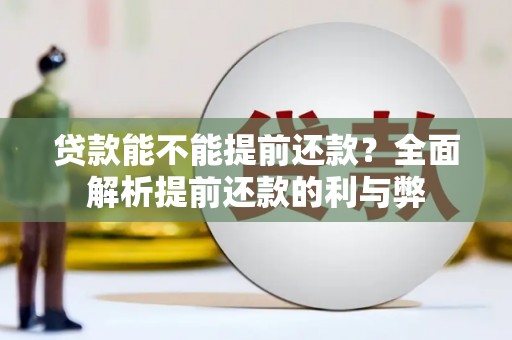 泾川贷款能不能提前还款？全面解析提前还款的利与弊