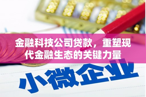 泾川金融科技公司贷款，重塑现代金融生态的关键力量