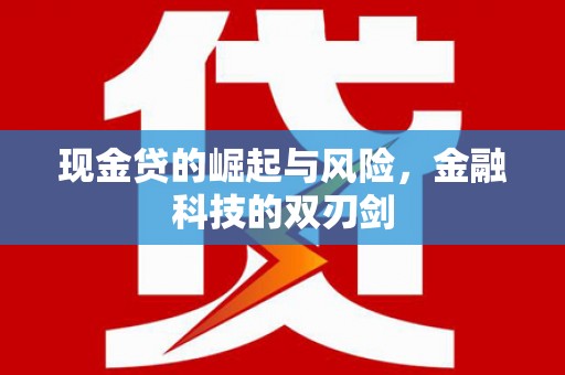 泾川现金贷的崛起与风险，金融科技的双刃剑