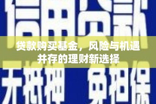 泾川贷款购买基金，风险与机遇并存的理财新选择