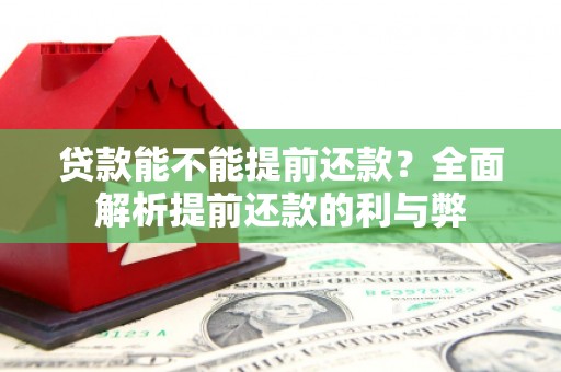 泾川贷款能不能提前还款？全面解析提前还款的利与弊