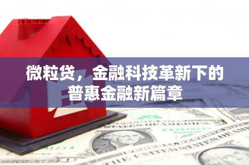 泾川微粒贷，金融科技革新下的普惠金融新篇章