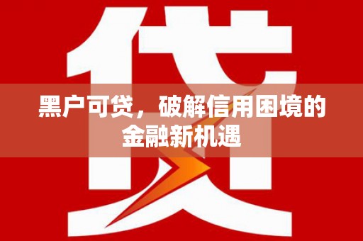 泾川黑户可贷，破解信用困境的金融新机遇