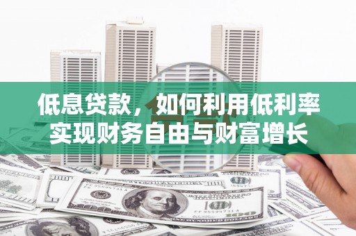泾川低息贷款，如何利用低利率实现财务自由与财富增长